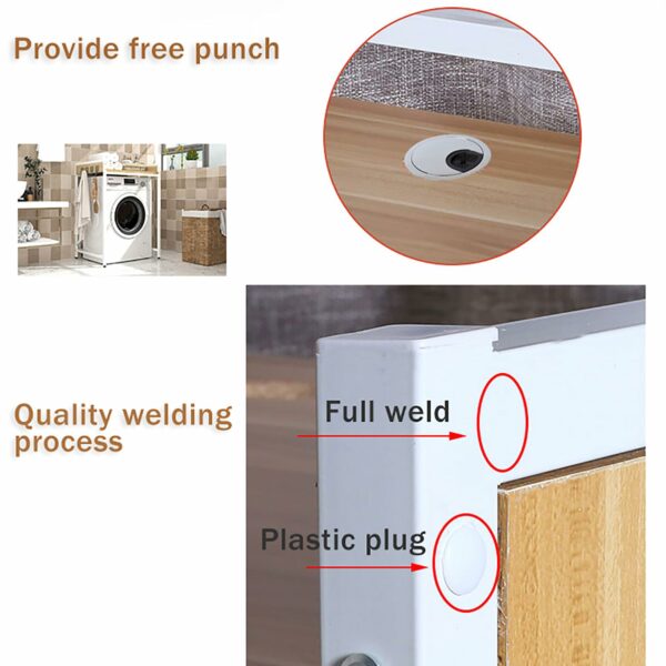 Dryer Stand Adjustable Portable Stacking Kit for Front Loader Washing Machine & Tumble Dryer - Space Saving Solution for Laundry With No Wall Mounting or Drilling - Strong Steel black