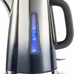 Russell Hobbs Eclipse Stainless Steel & Midnight Blue Ombre 1.7L Electric Cordless Kettle (Quiet & Fast Boil 3KW, Removable washable anti-scale filter, Easy push button lid, Perfect pour spout) 25111
