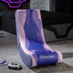 X-Rocker Video Rocker Kids Gaming Chair Foldable Floor Rocker for Kids and Juniors, Low Folding Rocking Seat, Rocking Chair for Gaming, Console Gaming Chair for Kids - Lava Edition - Pink, 2022084