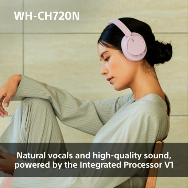Sony WH-CH720N Wireless Bluetooth Noise Cancelling Over-Ear Headphones, Ambient Sound Mode, Lightweight Design, up to 50 hr battery life, iOS & Android - Black