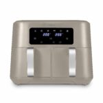 Tower T17137MSH Vortx 8.5L Dual Basket Air Fryer with Dual Cook Function, 2400W, Latte & Chrome