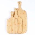 Salter Wooden Chopping Boards - 3 Piece Bamboo Chopping Board Set - 30cm, 35cm, 45cm, Chop, Cut & Carve Meat, Vegetables, Cheese & Bread, Protects Worktops, Paddle Handles With Hooks, BW06732EU7