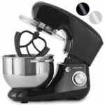 Andrew James Stand Mixer for Baking Food Mixer | 1300W Max | Large 5.5 Litre Bowl 6 Speed Pulse Mode | Kitchen Cake Mixers | Flexi-Beater Dough Hook Balloon Whisk Removable Splash Guard