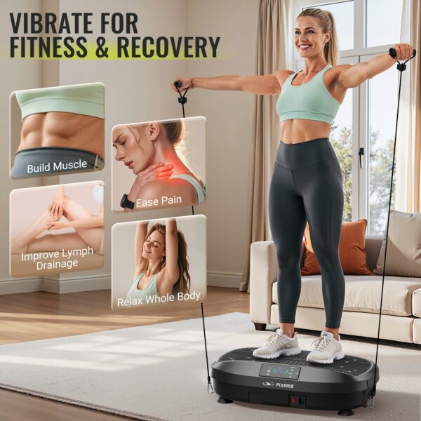 FLYBIRD Vibration Plate, Whole Body Workout Vibration Plate Exercise Machine for Bone Density Building & Lymphatic Drainage