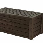 Keter Westwood 570L Outdoor 75% recycled Garden Furniture Storage Box Brown Wood Panel Effect Fade Free All Weather Resistant
