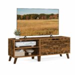 Vasagle TV Stand with 2 Doors, TV Stand with Adjustable Shelves
