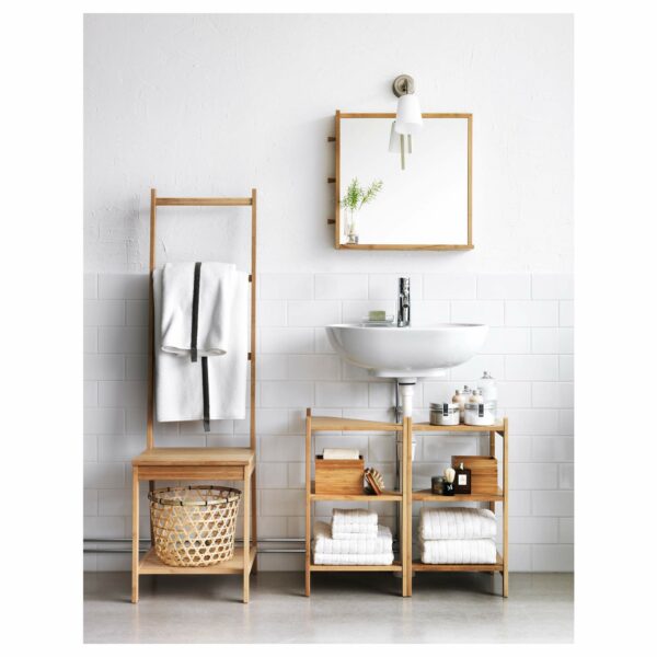 RÅGRUND towel rack chair 39x44x140 cm bamboo