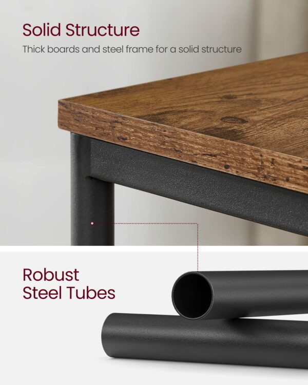 Vasagle Set of 2 Side Tables, 2-Tier Sofa Side Tables, Bedside Tables with Steel Frames