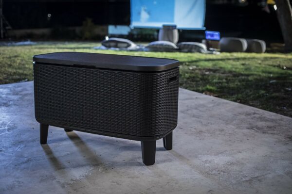 Keter Bevy BAR Cocktail Table, Polypropylene, Anthracite Grey