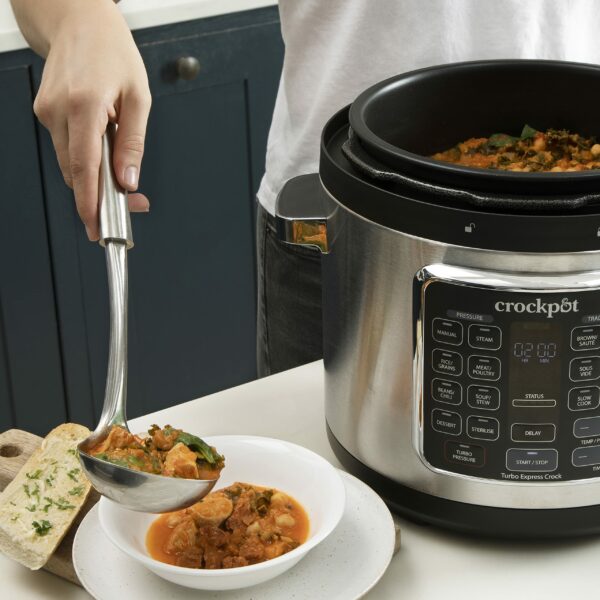 Crock-Pot Turbo Express Pressure Multicooker | 14-in-1 Functions | Slow Cooker, Steamer, Pressure Cooker & More | 5.6L (6+ People) | Energy Efficient | [CSC062] Black