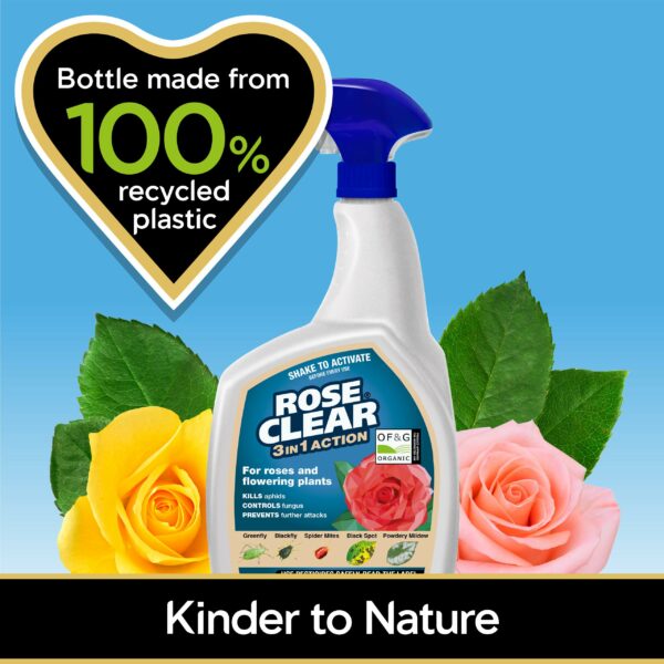 ROSECLEAR 3 in 1 Ready to Use Plant Protection For Aphids, 800 ml, White