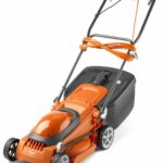 Flymo EasiStore 380R Electric Rotary Lawn Mower - 38 cm Cutting Width, 45 Litre Grass Box, Close Edge Cutting, Rear Roller, Central Height Adjust, Space Saving Storage Features
