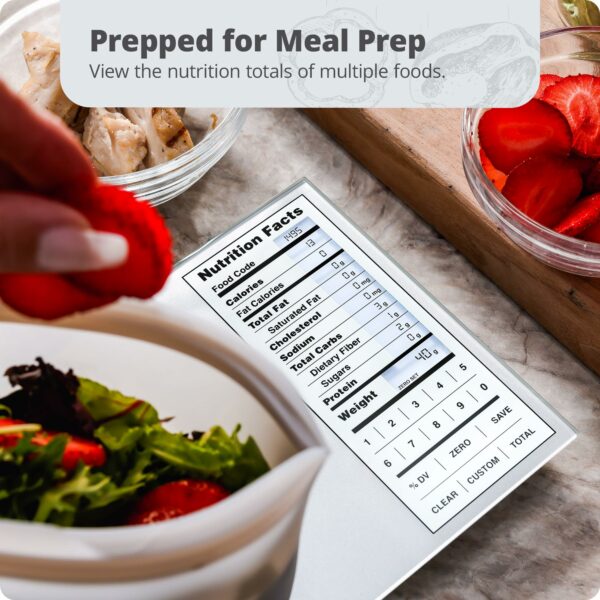 Greater Goods Nourish Digital Kitchen Food Scale and Portions Nutritional Facts Display