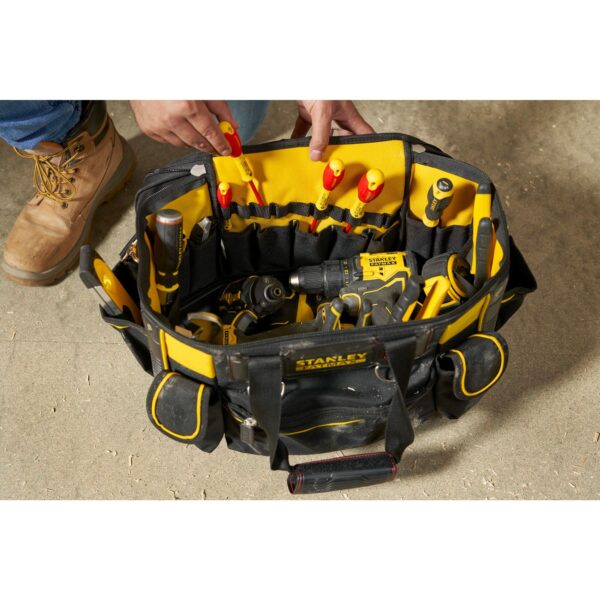 Stanley Fatmax Round Top Rigid Tool Bag, 18", Quick Tool Access with Wide Opening Zip Design, Multiple Internal and External Pockets