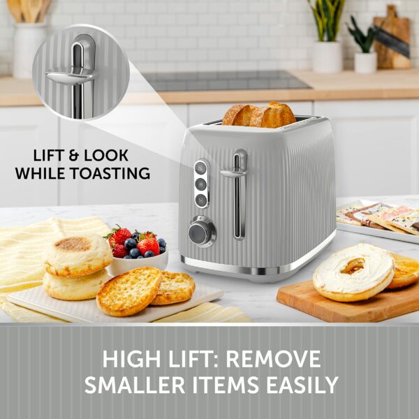 Breville Bold 2 Slice Toaster with High-Lift & Wide Slots | Grey & Silver Chrome [VTR002]