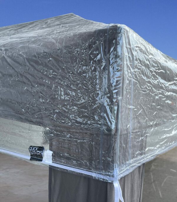 QUICK STAR Gazebo Protective Cover 3 x 3 m Waterproof Transparent Weather Protection