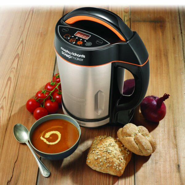 Morphy Richards Classic Soup Maker, 1.6L, Multi-Settings, LED Displayed Panel, Motorised Blade, Stainless Steel, 1000W, 48822