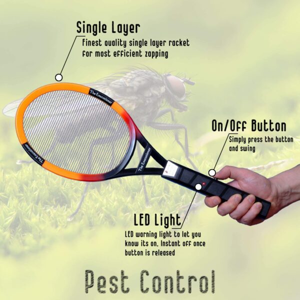 The Executioner Fly Killer Mosquito Swatter Racket Wasp Bug Zapper Indoor Outdoor Over 50cm Long