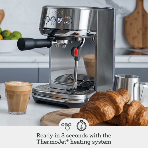 Sage - The Bambino Plus - Compact Coffee Machine with Automatic Milk Frother, Brushed Stainless Steel
