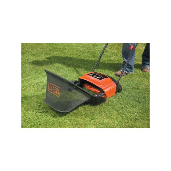 Black Decker Lawn Raker 600 W with Large Capacity Front Loading Grass Box and Heigh Adjustment System GD300-GB