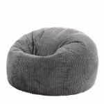 Kingston Cord Bean Bag, Charcoal Grey, Large Adult Bean Bag Chair with Filling Included, Comfy Chair, Living Room Furniture, Bedroom Furniture