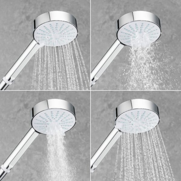Mira Showers Beat Shower Head Handheld Shower Head 4 Spray Shower Head 110 mm Chrome 1.1605.237