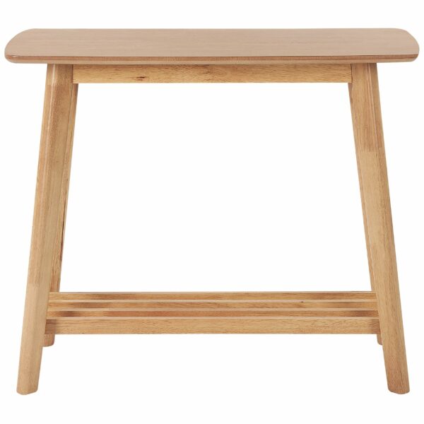 Beliani Traditional Console Table Living Room Furniture with Shelf MDF Light Wood 90 x 40 cm Tulare