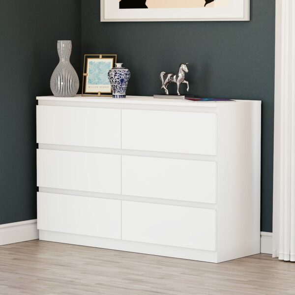 Vida Designs Denver Drawer Chests (White, 6 Drawer)