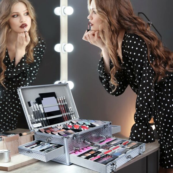 JasCherry All in One Make up Box Set Multi-purpose Cosmetic Storage Beauty Case