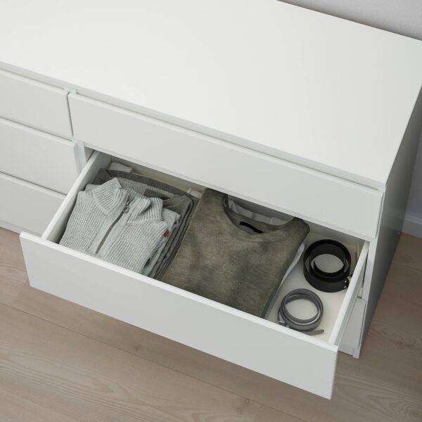 IKEA Kullen Chest of 6 Drawers, 140x72 cm, White