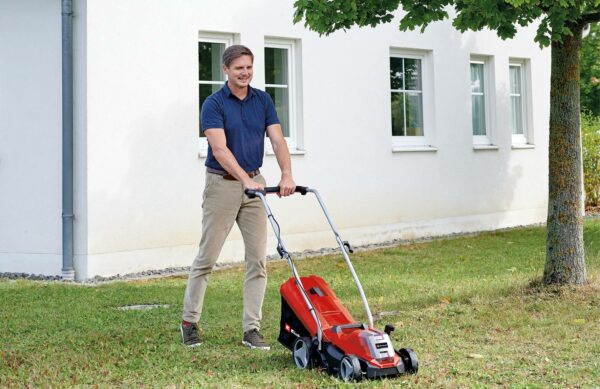 Einhell Power X-Change 18/33 Cordless Lawnmower - 18V, Brushless Motor, 33cm Cutting Width, 30L Grass Box, 5 Cutting Heights - GE-CM 18/33 Li Solo Battery Lawn Mower (Battery Not Included)