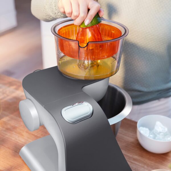 Bosch CreationLine 7 in 1 Stand Mixer MUM58259 with 11 accessories, 7 Speeds, dough hook, whisk, beater, blender, juicer, mincer, shredder, 1000W, AMAZON EXCLUSIVE - White/Silver
