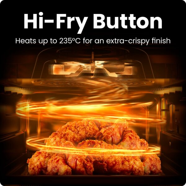 Chefman 3.8L Air Fryer, Touch Controls with 4 Presets, Compact Air Fryer with Hi-Fry Technology for Extra Crisp, Quick & Easy Meals, Nonstick & Dishwasher Safe Basket, Black