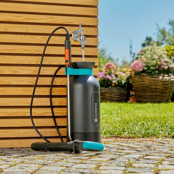 Gardena Pressure Sprayer Comfort, Turquoise, Black, Grey, Orange, Silver, Metallic., 5 L