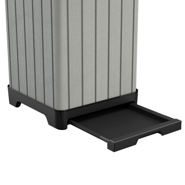 Keter Outdoor Rockford Waste Bin Gray 125 Lt In Resin Cm 41X41X87.4 H