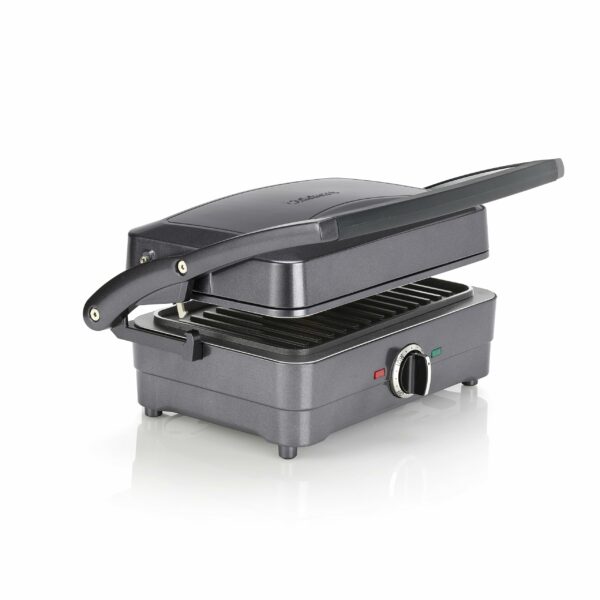 Cuisinart Grill & Sandwich maker, Sandwich toaster, panini press, electric grill, Non-stick Removable, interchangeable plates, Health grill, less oil, Midnight Grey, GRSM4U