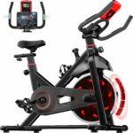 Jupgod X3 Magnetic Exercise Bike for Home Use, 12KG Flywheel Stationary Cycling Bike, LCD Monitor, Heart Rate Sensor, 80MM Steel Construction, 150KG Capacity