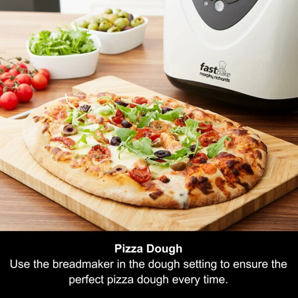 Morphy Richards Fastbake Breadmaker, 12 Programmes, 1.5lb, 2lb Loaf Sizes, 13 Hour Delay Timer, Keep Warm, 48281