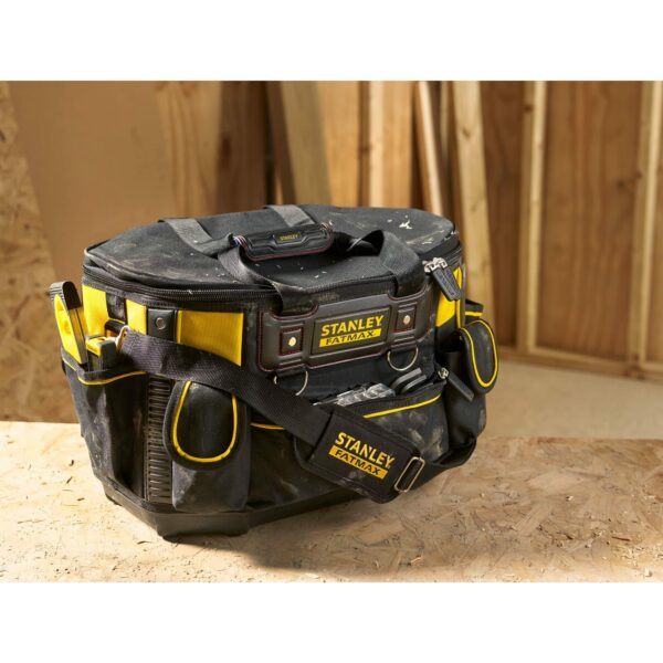 Stanley Fatmax Round Top Rigid Tool Bag, 18", Quick Tool Access with Wide Opening Zip Design, Multiple Internal and External Pockets