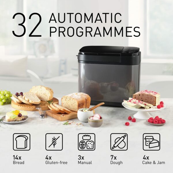 Panasonic YR2540 Fully Automatic Breadmaker, with yeast & nut dispensers, Manual Settings for Bread & Rising, Dual Temperature Sensors, 13 Hours Digital Timer, Gunmetal