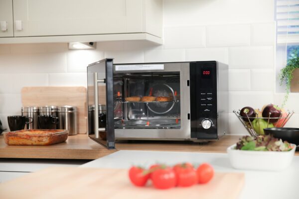 Russell Hobbs RHM3003B 30L Digital 900W Stainless Steel, Glass Combination Microwave, Black