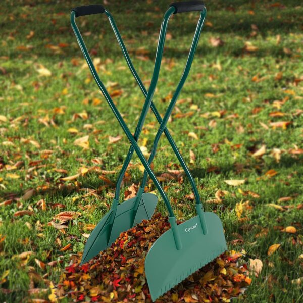 Crystals Leaf Grabber Long Handled - Heavy Duty Leaf Picker Garden Grabber for Gathering Leaves, Grass Cuttings - Leaf Collector Grabber – Easy Pick Up - Green