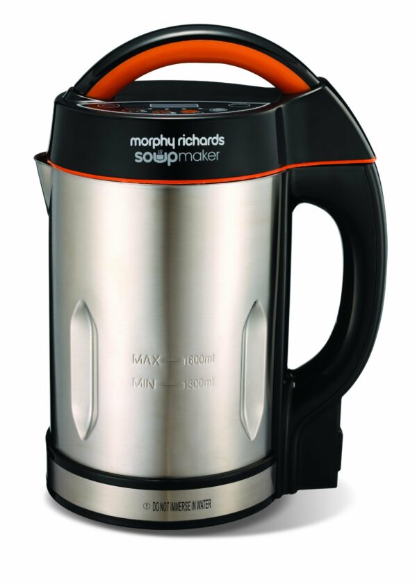 Morphy Richards Classic Soup Maker, 1.6L, Multi-Settings, LED Displayed Panel, Motorised Blade, Stainless Steel, 1000W, 48822