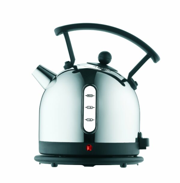 Dualit Lite Dome Kettle - 2L Kettle - Polished with Black Trim, High Gloss Finish - Fast Boiling - Large Handle - 7275