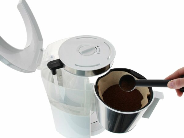 Melitta Filter Coffee Machine with Insulated Jug, Timer Feature, Aroma Selector, Look Therm Timer, White/Brushed Steel, 1011-15