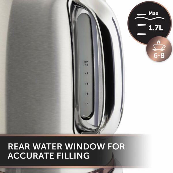Breville Selecta Temperature Select Electric Kettle | 1.7L | 3kW Fast Boil | Digital Temperature Control | Brushed Stainless Steel [VKT159]