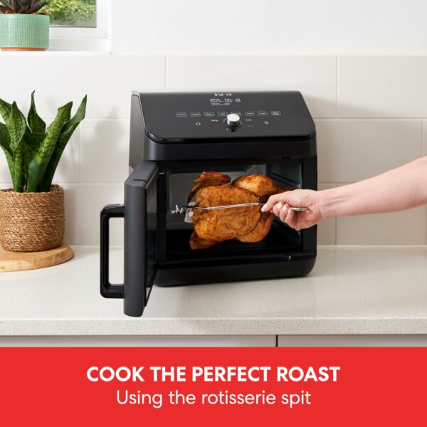 Instant Digital Large Air Fryer Oven with XXL Capacity and Easy to Use 9 Smart Programmes - Air Fry, Roast, Rotisserie, Grill, Bake, Toast, Reheat, Dehydrate & Proof, Black, 13L - 1700W