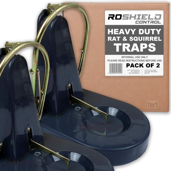 ROSHIELD 2x Nano Heavy Duty Rat Control Trap - Powerful Instant Killer Rodent Trap Solution for Treatment of Rats within Buildings