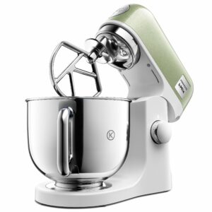 Kenwood kMix Stand Mixer for Baking, Stylish Kitchen Mixer with K-beater, Dough Hook and Whisk, 5L Stainless Steel Bowl, Removable Splash Guard, 1000 W, Editions Green