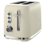 Breville Bold 2 Slice Toaster with High-Lift & Wide Slots | Cream & Silver Chrome [VTR003]